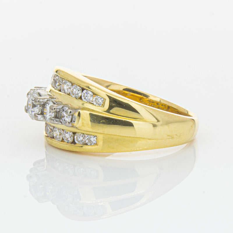Deja Vu 18ct Yellow Gold 1.07ct Diamond Cluster Ring - Ring - Walker & Hall