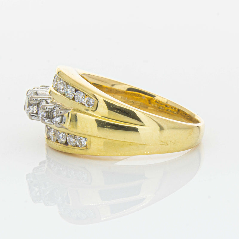 Deja Vu 18ct Yellow Gold 1.07ct Diamond Cluster Ring - Ring - Walker & Hall
