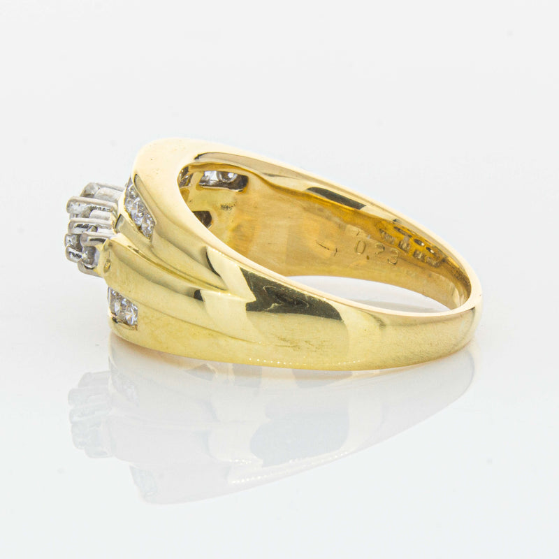 Deja Vu 18ct Yellow Gold 1.07ct Diamond Cluster Ring - Ring - Walker & Hall