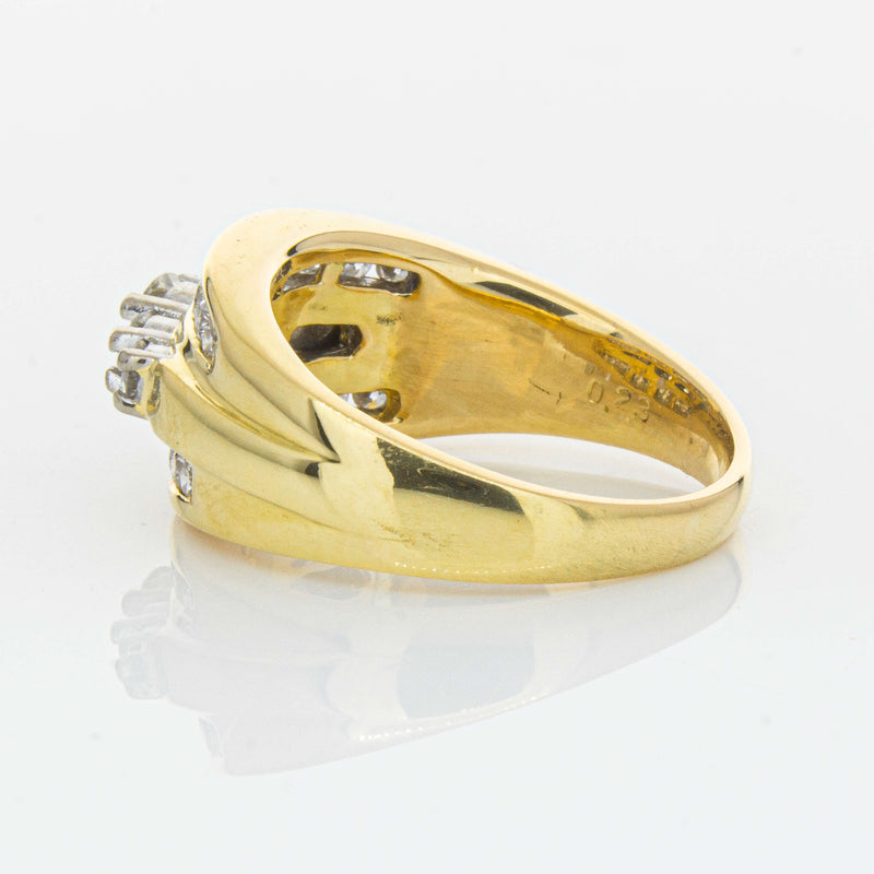 Deja Vu 18ct Yellow Gold 1.07ct Diamond Cluster Ring - Ring - Walker & Hall