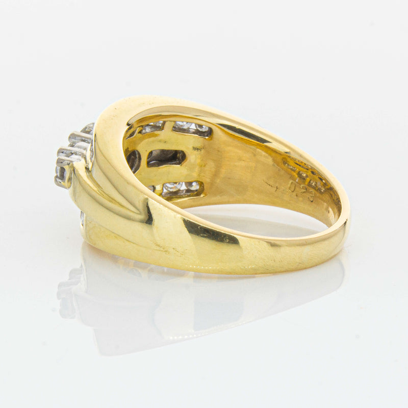 Deja Vu 18ct Yellow Gold 1.07ct Diamond Cluster Ring - Ring - Walker & Hall
