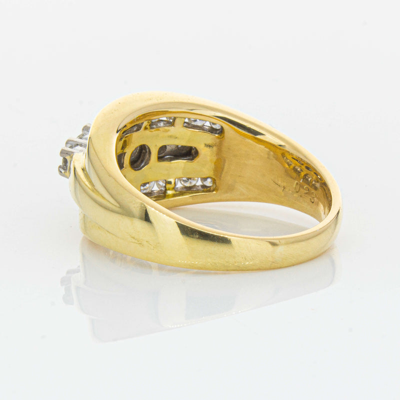 Deja Vu 18ct Yellow Gold 1.07ct Diamond Cluster Ring - Ring - Walker & Hall