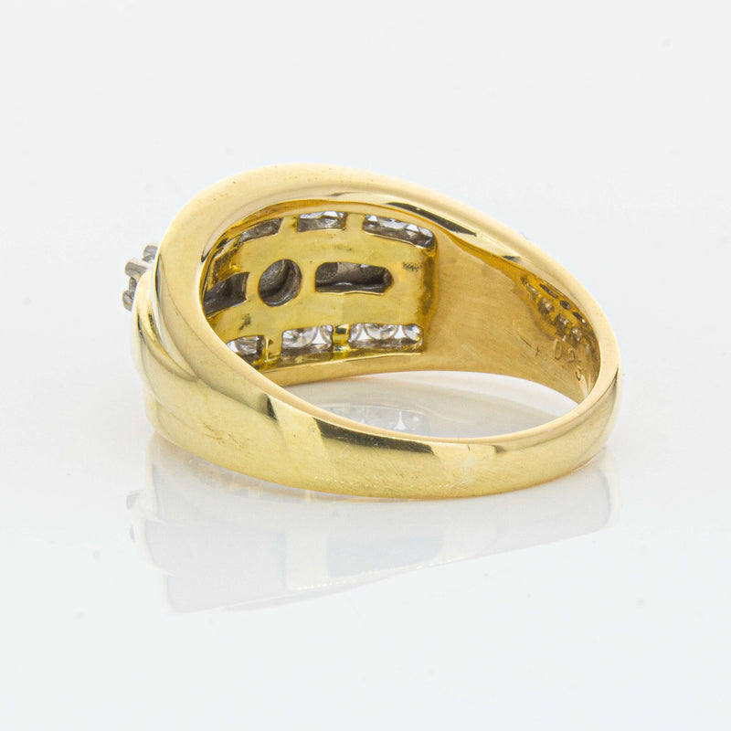 Deja Vu 18ct Yellow Gold 1.07ct Diamond Cluster Ring - Ring - Walker & Hall