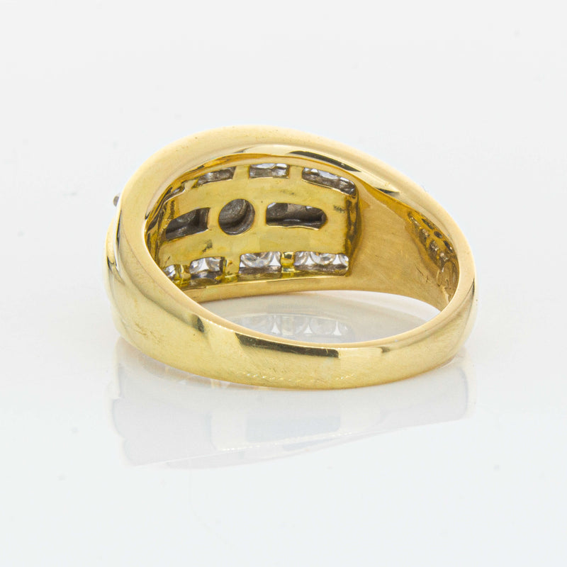 Deja Vu 18ct Yellow Gold 1.07ct Diamond Cluster Ring - Ring - Walker & Hall