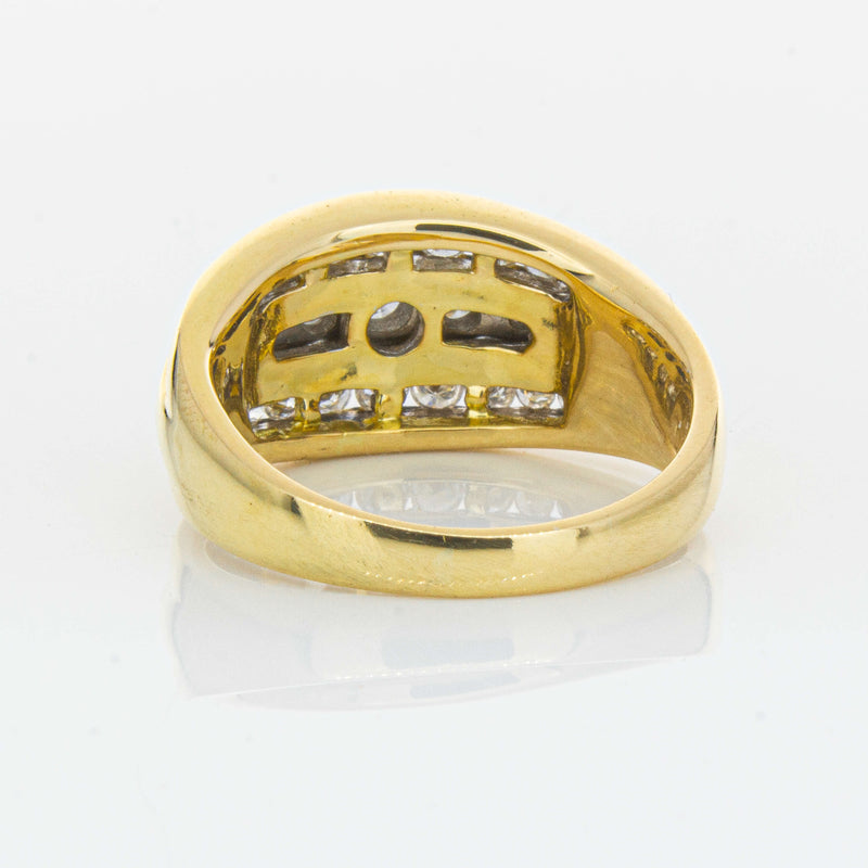 Deja Vu 18ct Yellow Gold 1.07ct Diamond Cluster Ring - Ring - Walker & Hall
