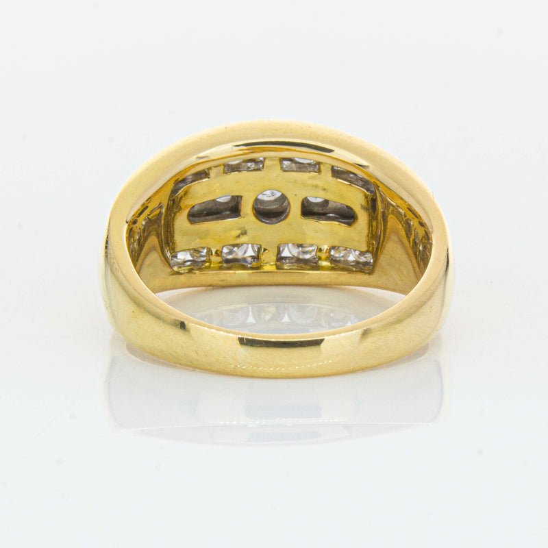 Deja Vu 18ct Yellow Gold 1.07ct Diamond Cluster Ring - Ring - Walker & Hall