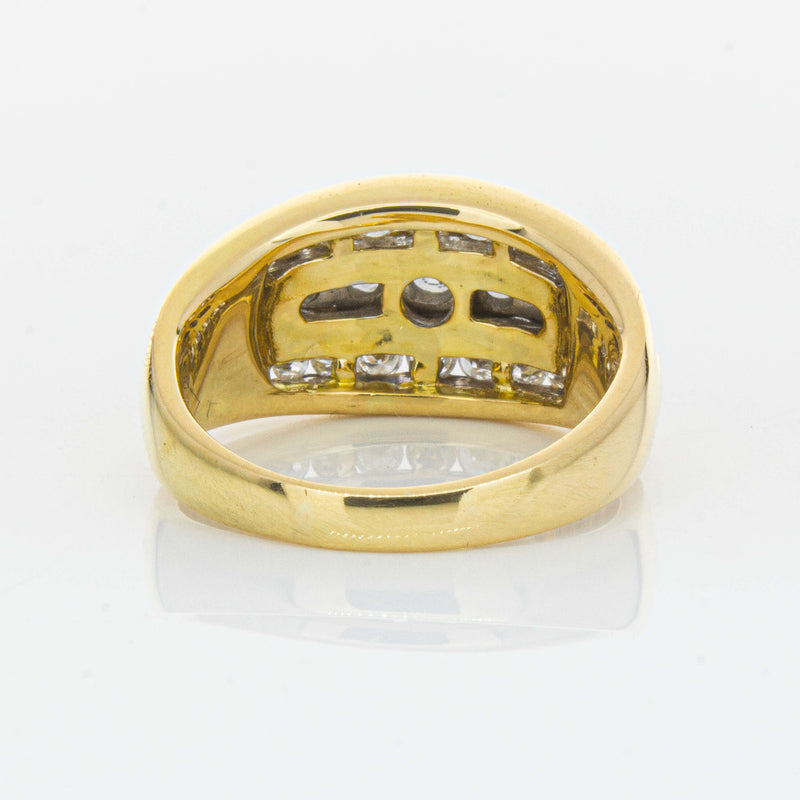 Deja Vu 18ct Yellow Gold 1.07ct Diamond Cluster Ring - Ring - Walker & Hall