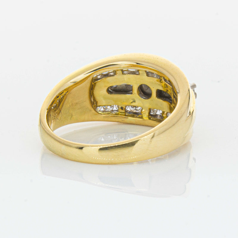 Deja Vu 18ct Yellow Gold 1.07ct Diamond Cluster Ring - Ring - Walker & Hall