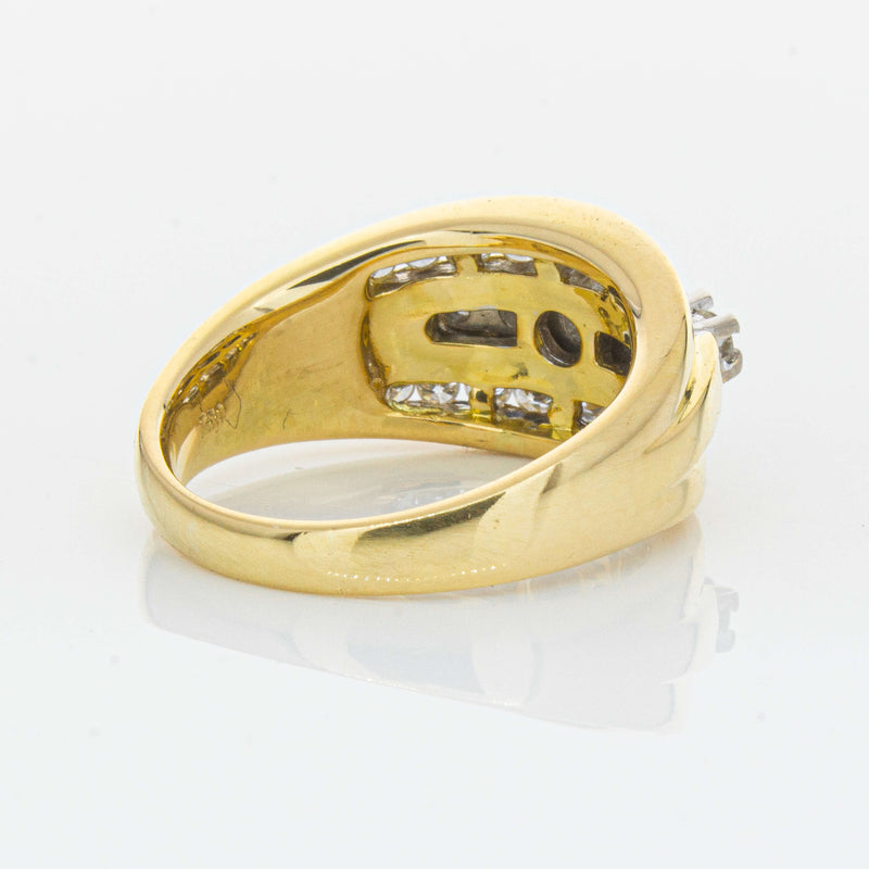 Deja Vu 18ct Yellow Gold 1.07ct Diamond Cluster Ring - Ring - Walker & Hall
