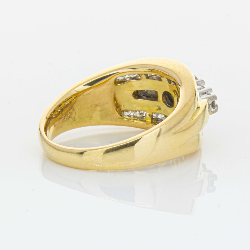 Deja Vu 18ct Yellow Gold 1.07ct Diamond Cluster Ring - Ring - Walker & Hall