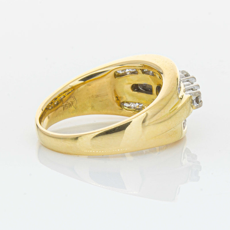 Deja Vu 18ct Yellow Gold 1.07ct Diamond Cluster Ring - Ring - Walker & Hall