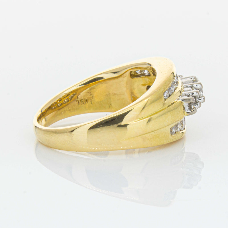 Deja Vu 18ct Yellow Gold 1.07ct Diamond Cluster Ring - Ring - Walker & Hall