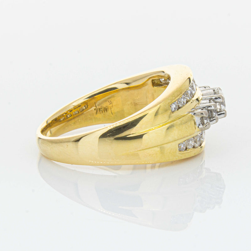 Deja Vu 18ct Yellow Gold 1.07ct Diamond Cluster Ring - Ring - Walker & Hall