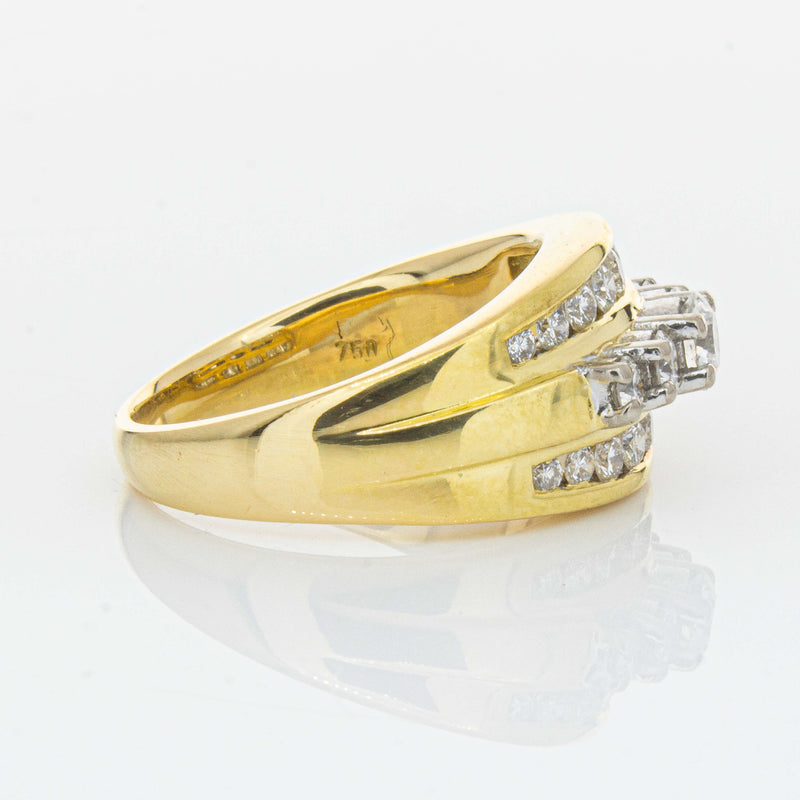 Deja Vu 18ct Yellow Gold 1.07ct Diamond Cluster Ring - Ring - Walker & Hall