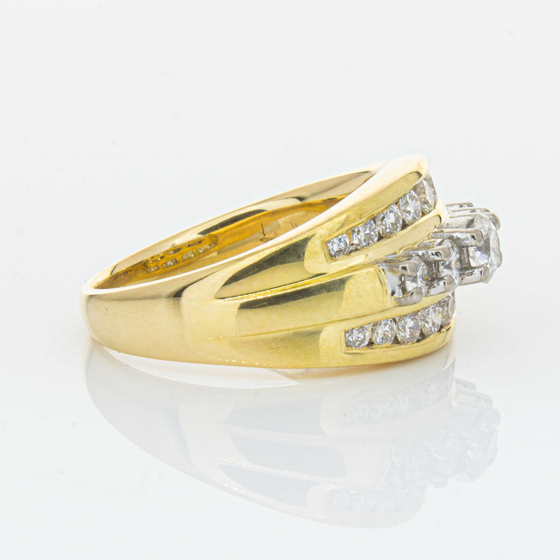 Deja Vu 18ct Yellow Gold 1.07ct Diamond Cluster Ring - Ring - Walker & Hall