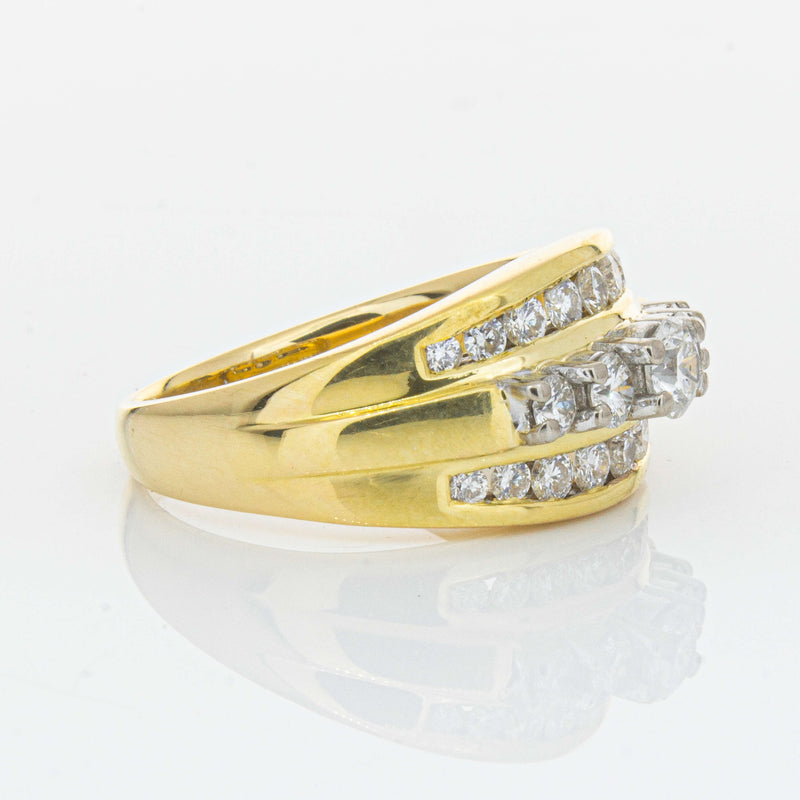 Deja Vu 18ct Yellow Gold 1.07ct Diamond Cluster Ring - Ring - Walker & Hall