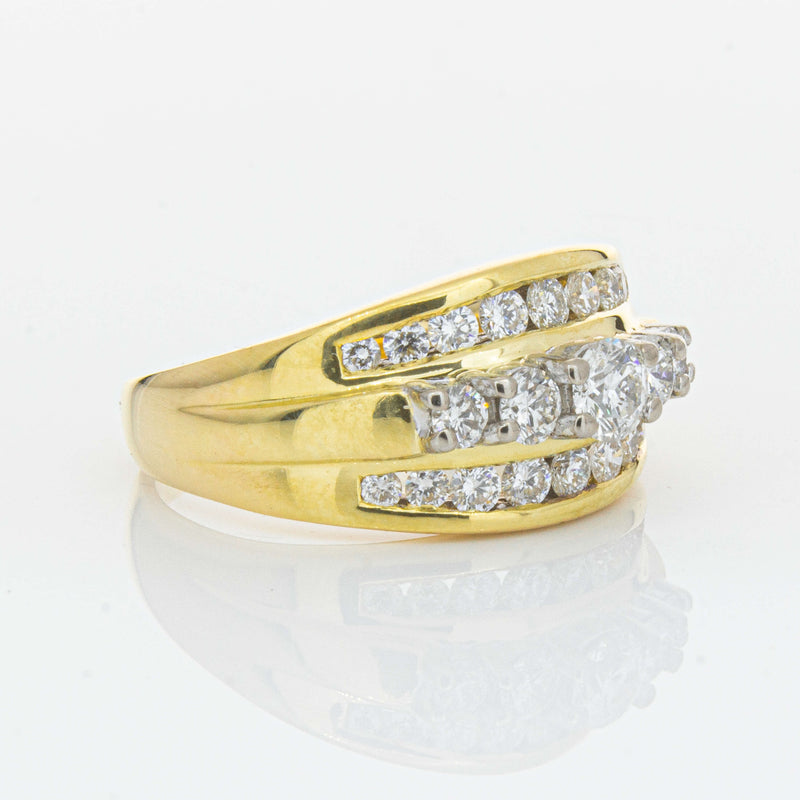 Deja Vu 18ct Yellow Gold 1.07ct Diamond Cluster Ring - Ring - Walker & Hall