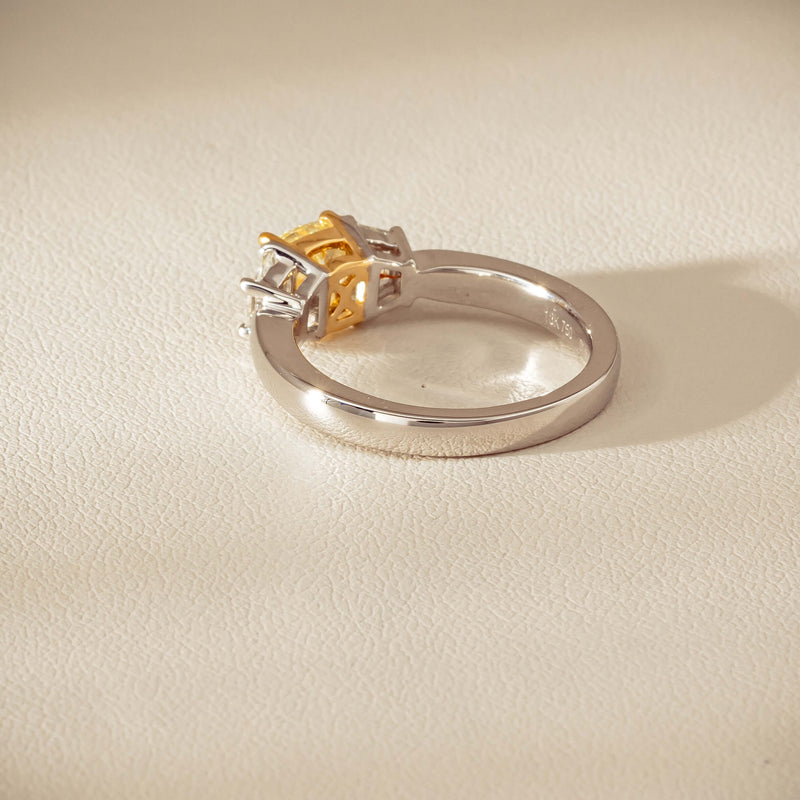 18ct White Gold 1.32ct Fancy Diamond Three-Stone Ring - Ring - Walker & Hall