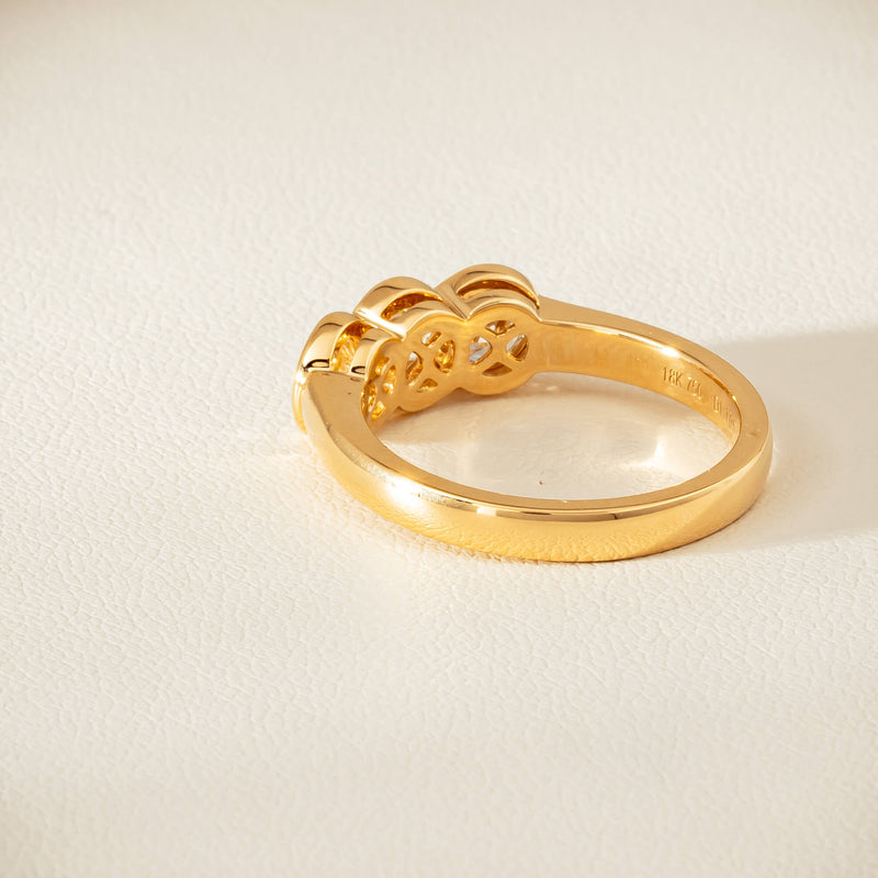 18ct Yellow Gold 1.17ct Diamond Three-Stone Natalia Ring - Ring - Walker & Hall