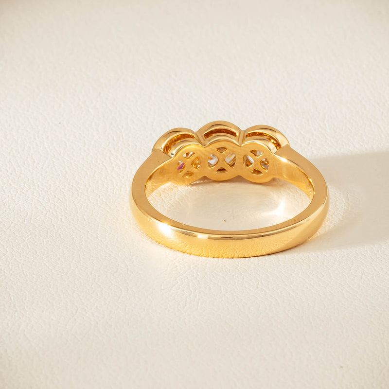 18ct Yellow Gold 1.17ct Diamond Three-Stone Natalia Ring - Ring - Walker & Hall