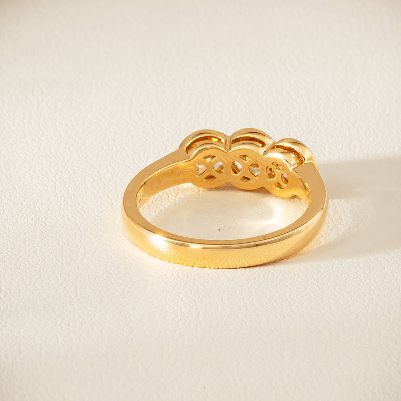 18ct Yellow Gold 1.17ct Diamond Three-Stone Natalia Ring - Ring - Walker & Hall