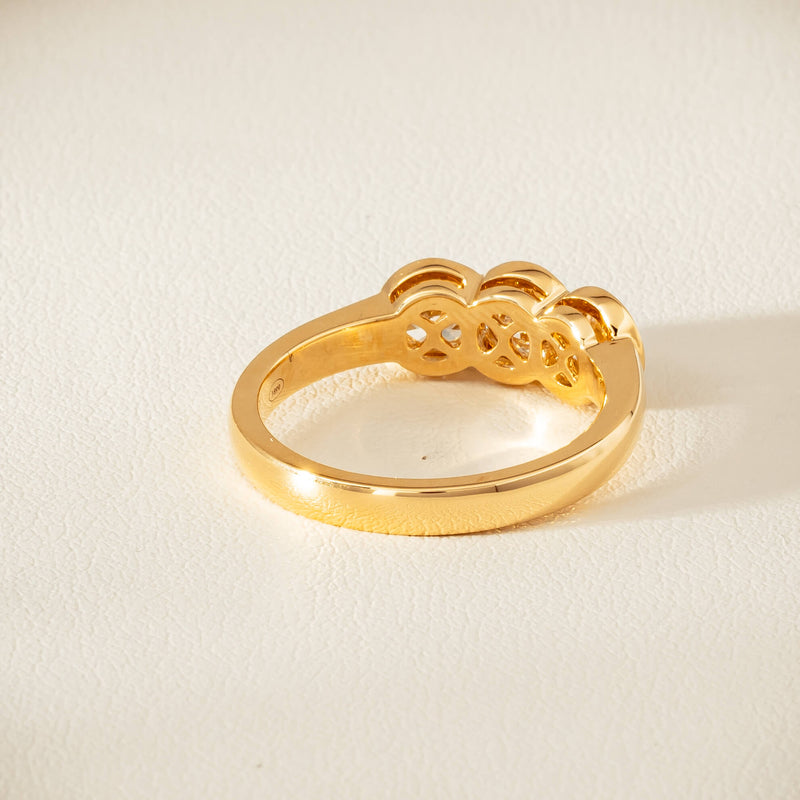 18ct Yellow Gold 1.17ct Diamond Three-Stone Natalia Ring - Ring - Walker & Hall