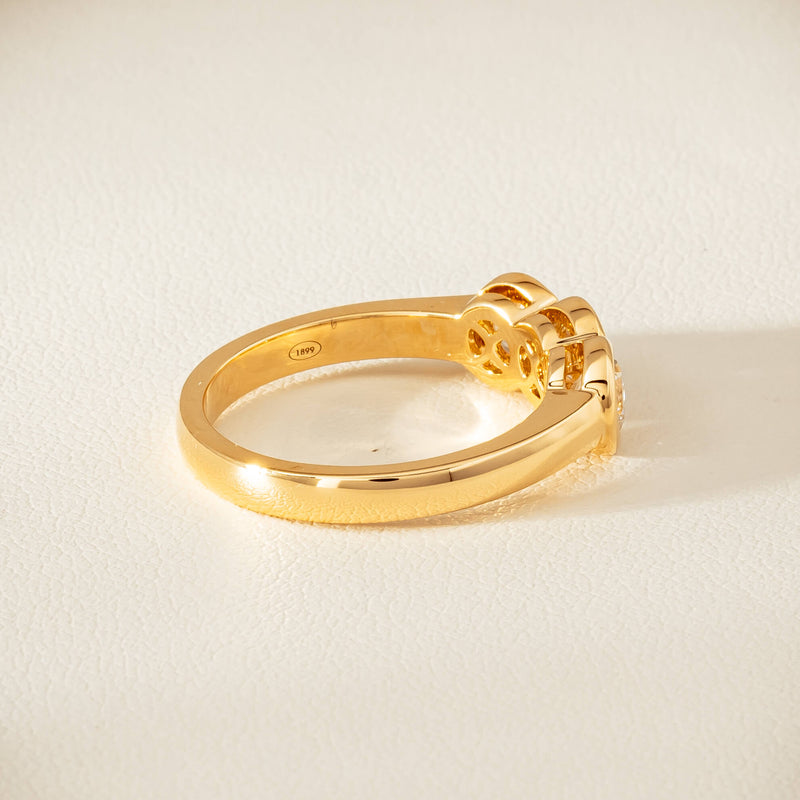 18ct Yellow Gold 1.17ct Diamond Three-Stone Natalia Ring - Ring - Walker & Hall