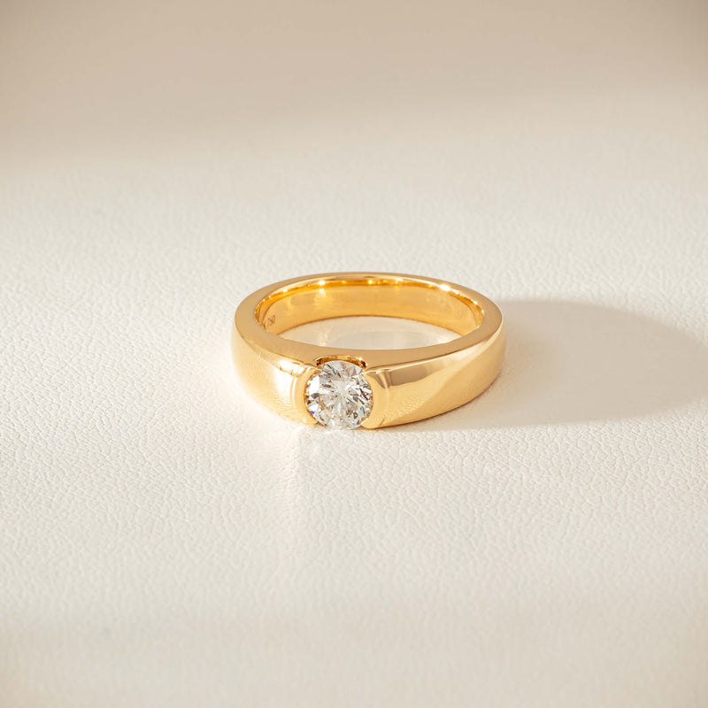 18ct Yellow Gold .68ct Reclaimed Diamond Astrid Ring - Ring - Walker & Hall