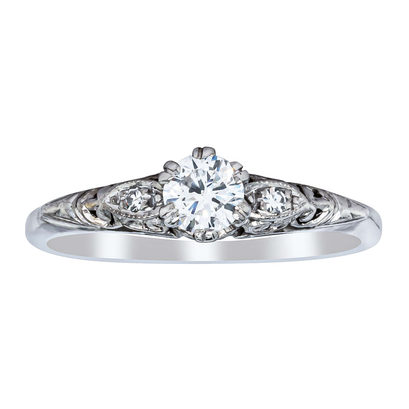 Deja Vu 18ct White Gold .33ct Diamond Three-Stone Ring - Ring - Walker & Hall