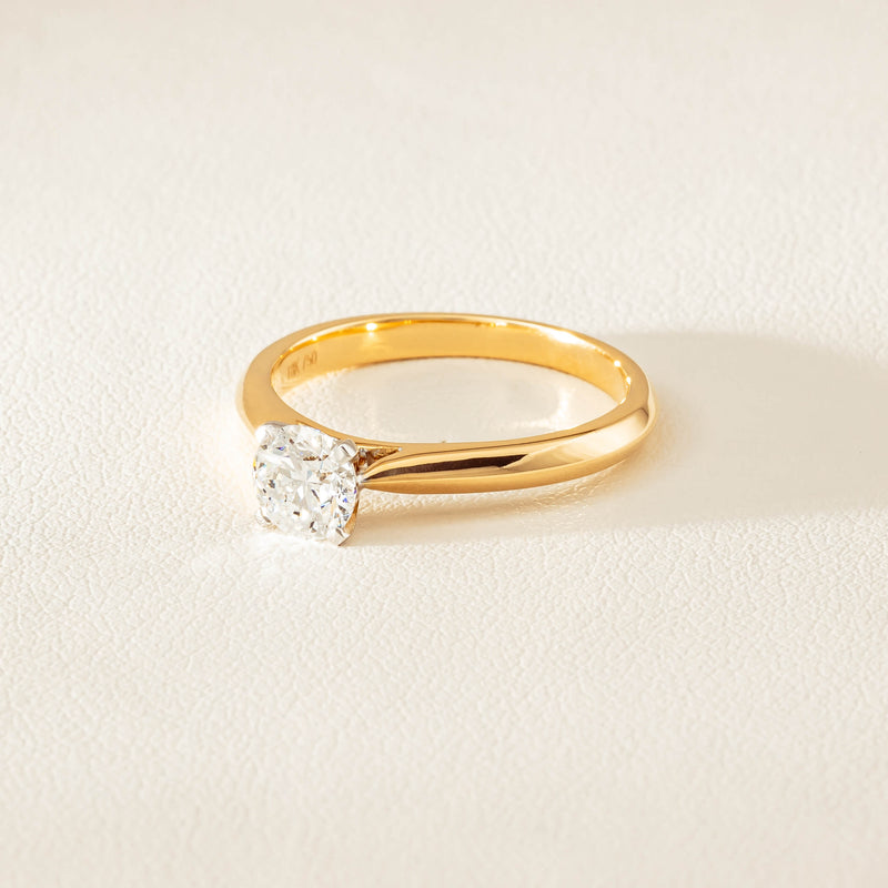18ct Yellow Gold .70ct D SI2 Diamond Venetian Ring - Ring - Walker & Hall