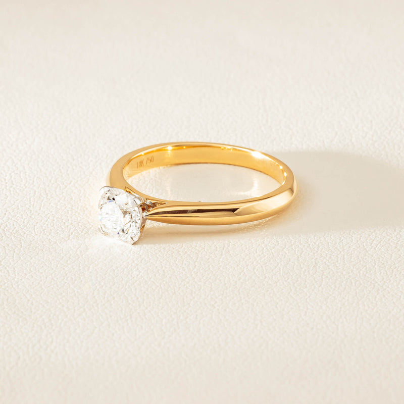 18ct Yellow Gold .70ct D SI2 Diamond Venetian Ring - Ring - Walker & Hall