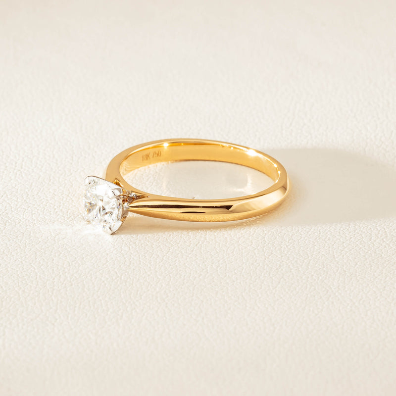 18ct Yellow Gold .70ct D SI2 Diamond Venetian Ring - Ring - Walker & Hall