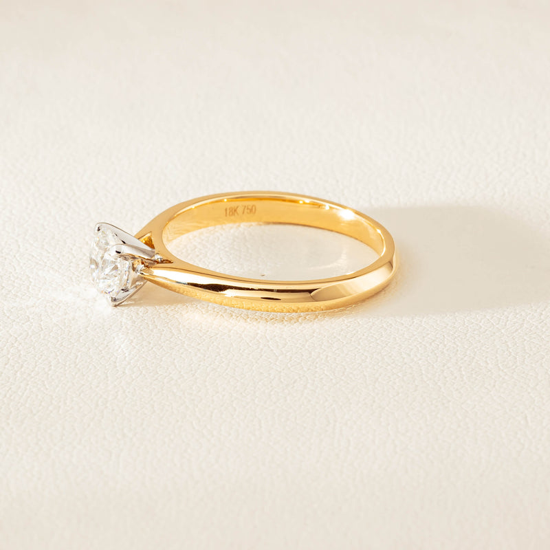 18ct Yellow Gold .70ct D SI2 Diamond Venetian Ring - Ring - Walker & Hall