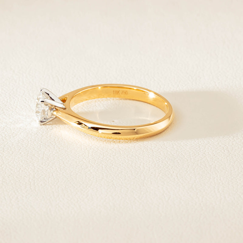 18ct Yellow Gold .70ct D SI2 Diamond Venetian Ring - Ring - Walker & Hall