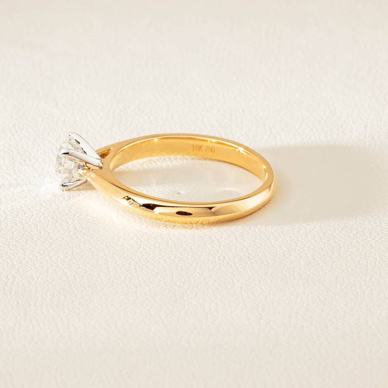 18ct Yellow Gold .70ct D SI2 Diamond Venetian Ring - Ring - Walker & Hall