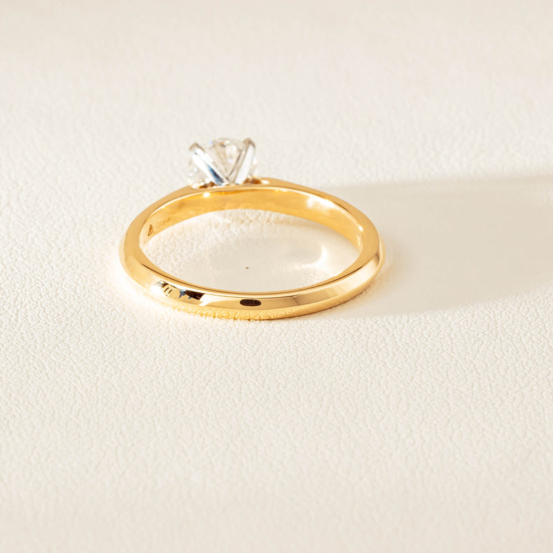 18ct Yellow Gold .70ct D SI2 Diamond Venetian Ring - Ring - Walker & Hall