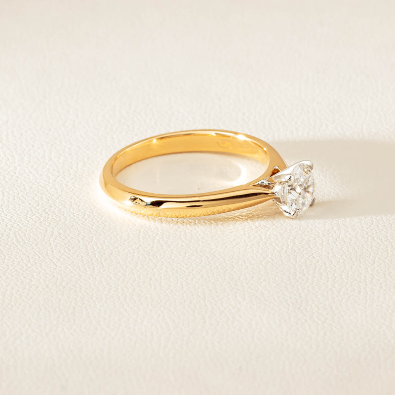 18ct Yellow Gold .70ct D SI2 Diamond Venetian Ring - Ring - Walker & Hall
