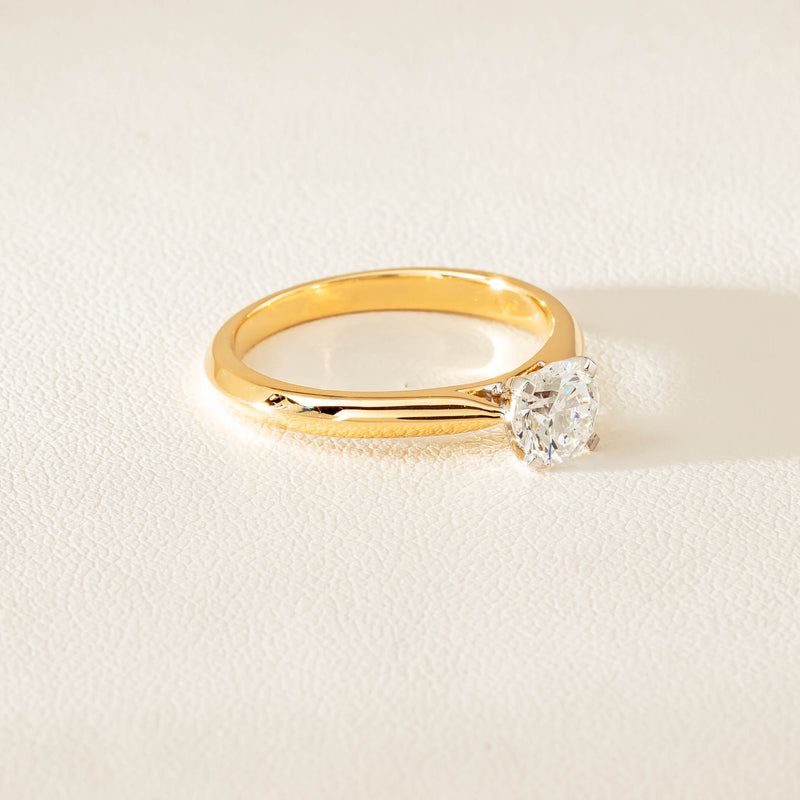 18ct Yellow Gold .70ct D SI2 Diamond Venetian Ring - Ring - Walker & Hall