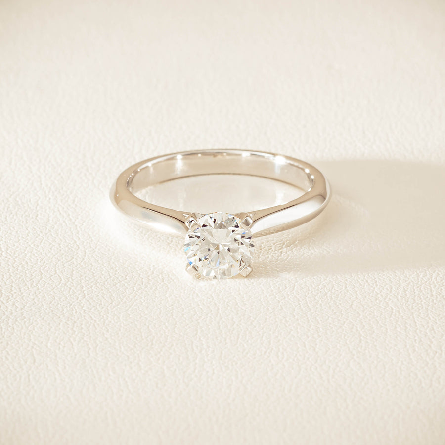 18ct White Gold 1.00ct D VS2 Diamond Venetian Ring - Ring - Walker & Hall