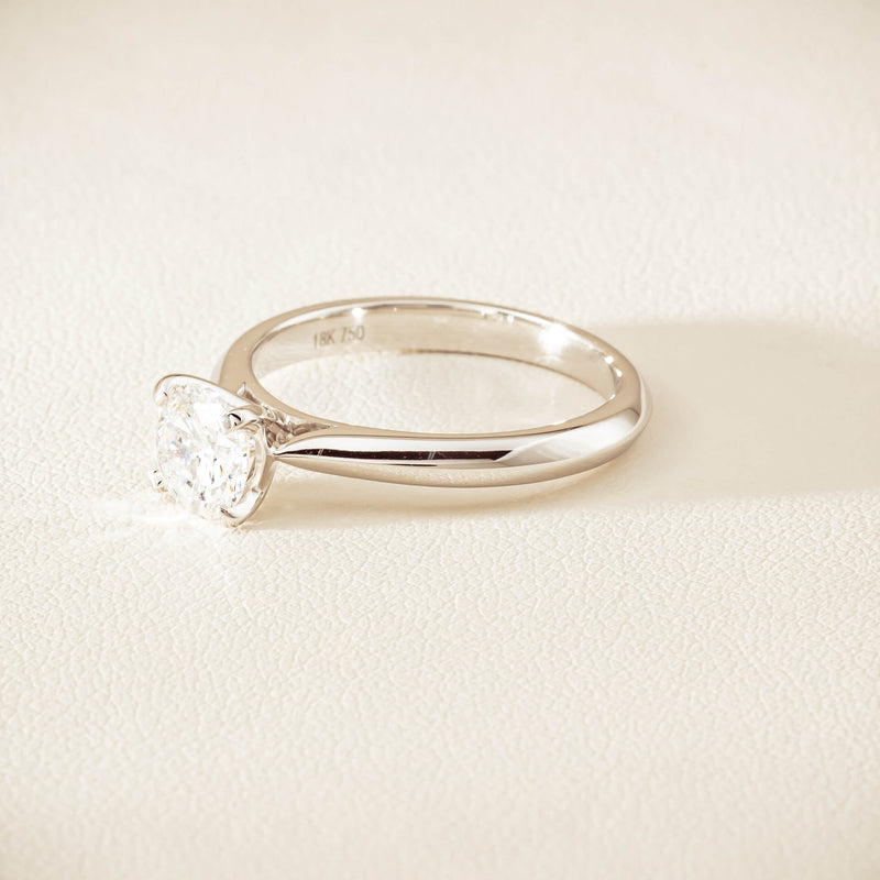 18ct White Gold 1.00ct D VS2 Diamond Venetian Ring - Ring - Walker & Hall