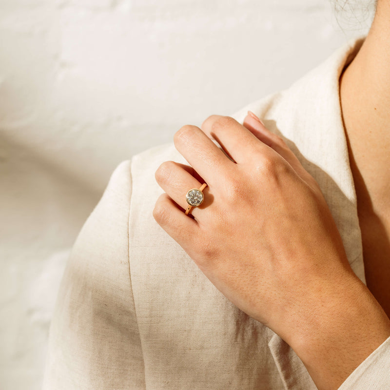 18ct Yellow Gold 2.14ct Reclaimed Diamond Natalia Ring - Ring - Walker & Hall