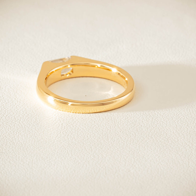 18ct Yellow Gold Modified Emerald-Cut Diamond Astrid Ring - Ring - Walker & Hall