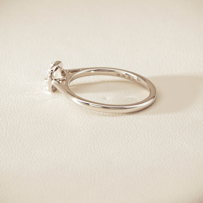 18ct White Gold .70ct Reclaimed Diamond Dawn Ring - Ring - Walker & Hall