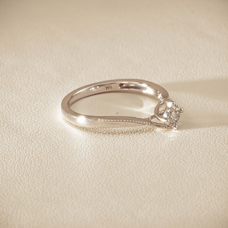 14ct White Gold Diamond Tango Ring - Ring - Walker & Hall