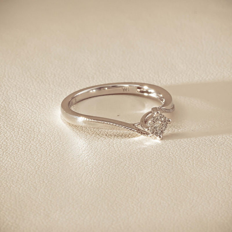 14ct White Gold Diamond Tango Ring - Ring - Walker & Hall