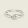 14ct White Gold Diamond Tango Ring - Ring - Walker & Hall