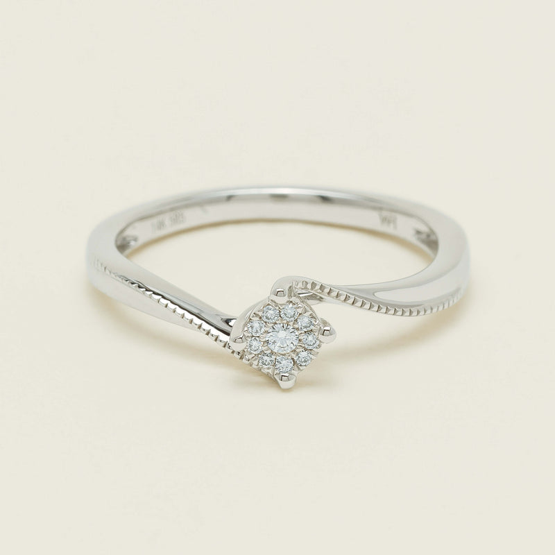 14ct White Gold Diamond Tango Ring - Ring - Walker & Hall