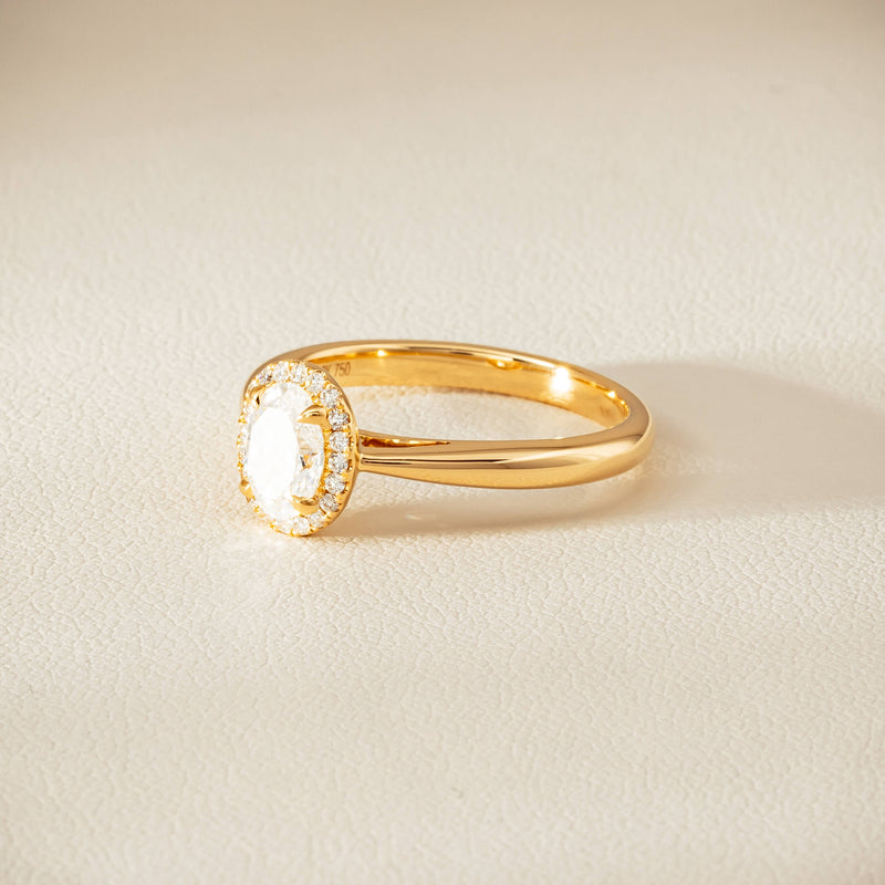 18ct Yellow Gold .71ct Oval Cut Diamond Nina Ring - Ring - Walker & Hall