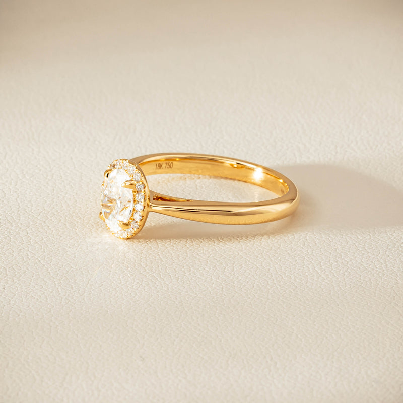 18ct Yellow Gold .71ct Oval Cut Diamond Nina Ring - Ring - Walker & Hall