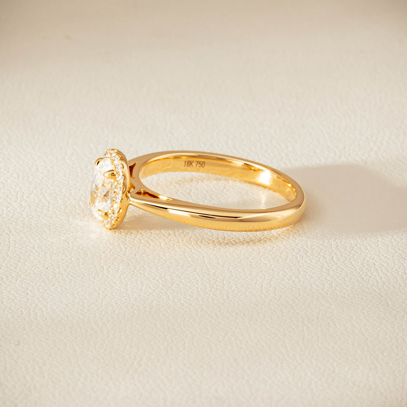 18ct Yellow Gold .71ct Oval Cut Diamond Nina Ring - Ring - Walker & Hall